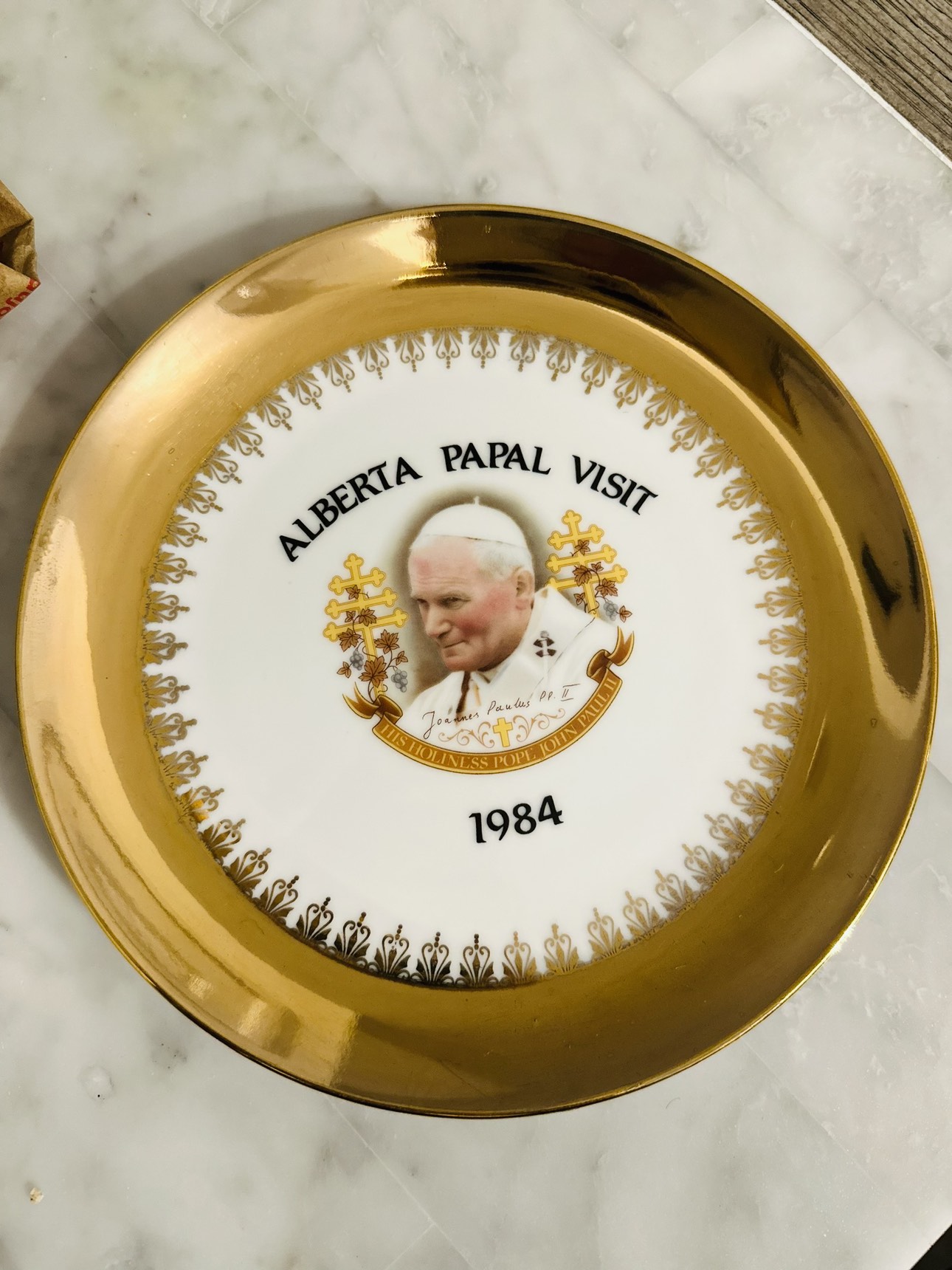 Vintage gold platted plate - photo 3