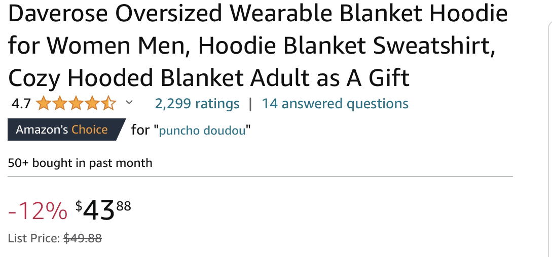 🎁Daverose Oversized Wearable Blanket Hoodie image indicator(3)