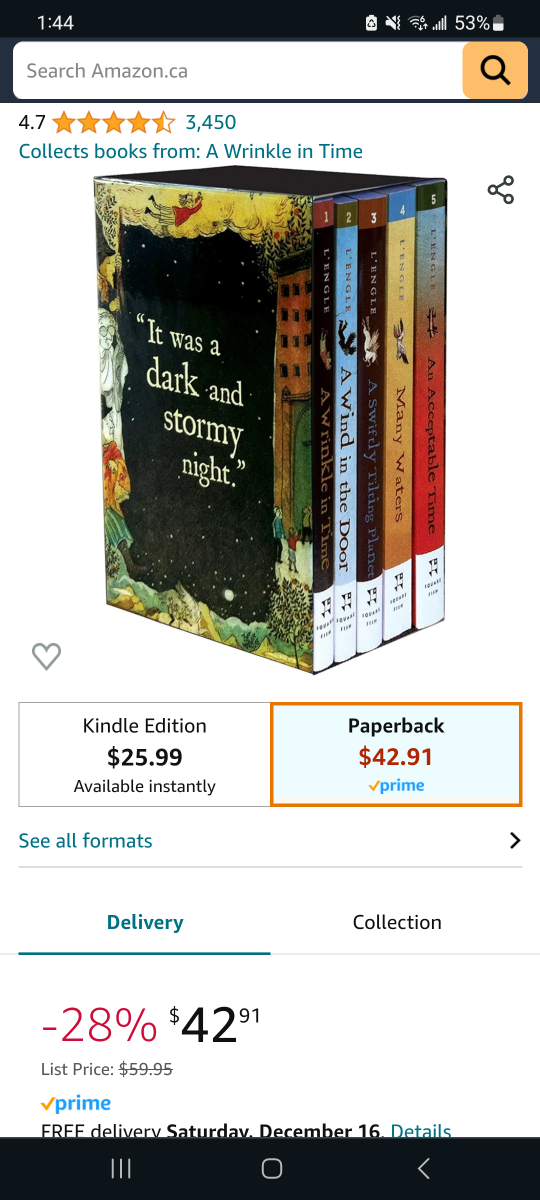 A Wrinkle in Time Quintet NEW Box Set by Madeleine L'engle image indicator(5)