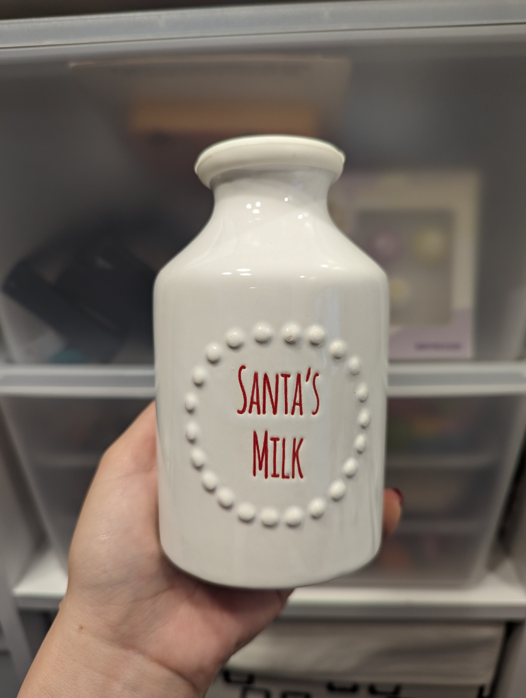 Santas milk jar