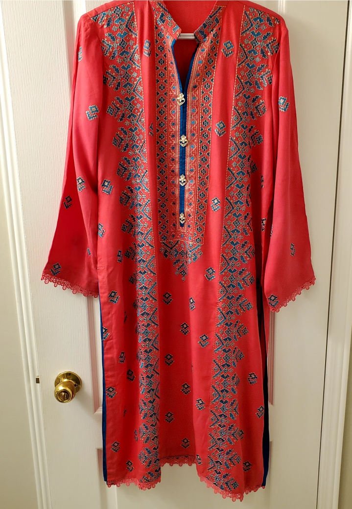 New Pakistani Marina Silk Dress Pick up only 16th and BurOak