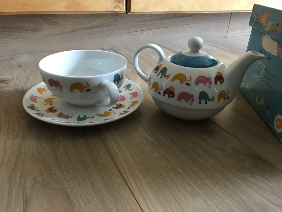 Tea pot and tea cup set