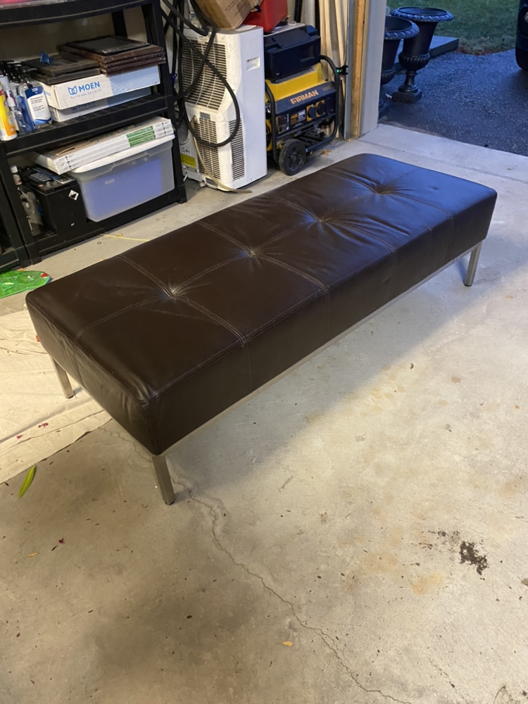 Brown Leather bench