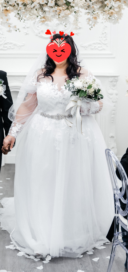 plus size wedding dress and accessories and shoes