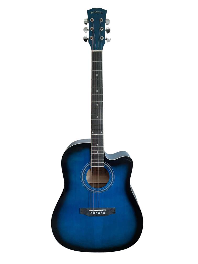 Acoustic guitar 41" for beginners Brand New blue image indicator(2)
