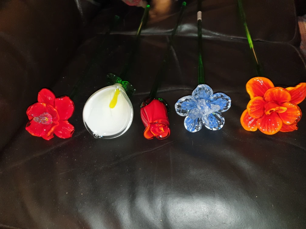glass flower - photo 2