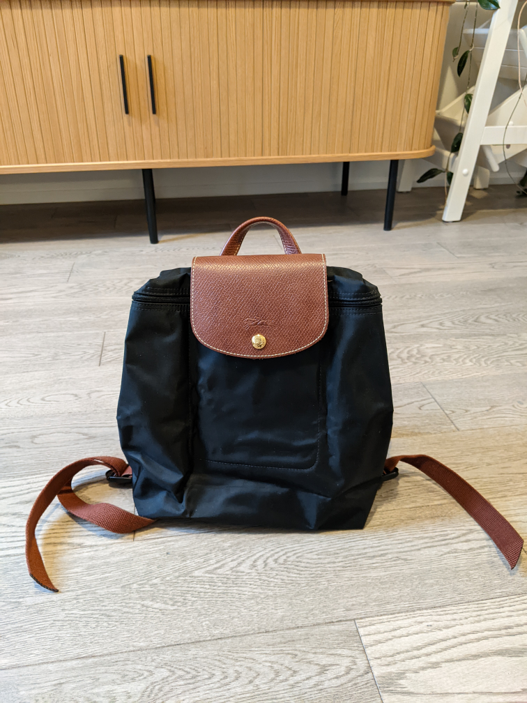 Black Longchamp Le Pliage Original M Backpack image indicator(5)