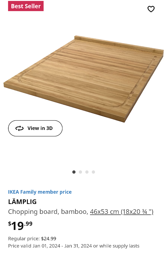 Chopping board bamboo Large 46x53cm 🥕 - photo 2