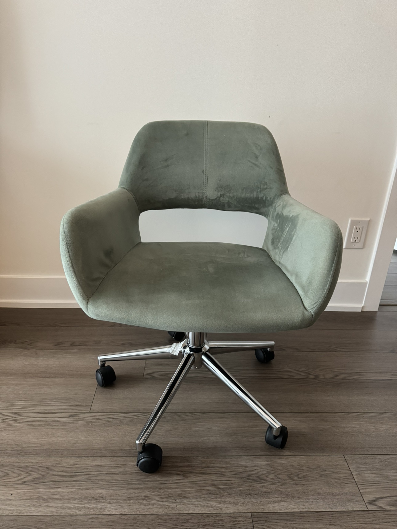Office/task chair - green velvet