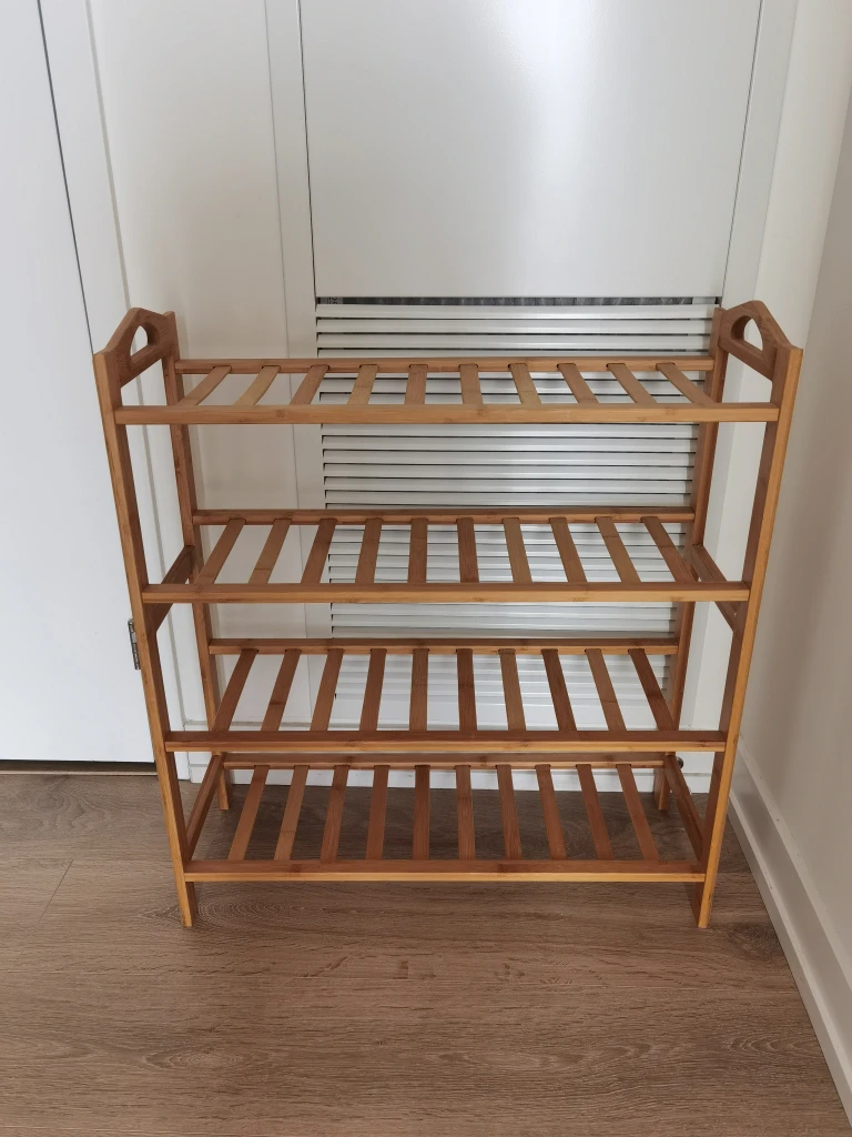 Bamboo shoe shelf