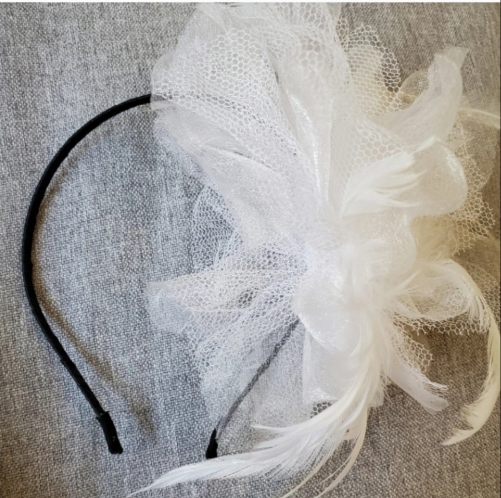 Brand New Bridal Feather Fascinator Headband Hair Accessory image indicator(5)