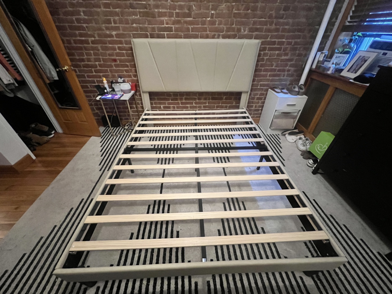 Queen Bed Frame with Mattress