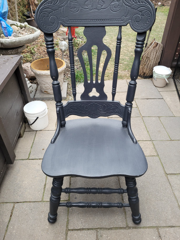 4 dark grey chairs thumbnail