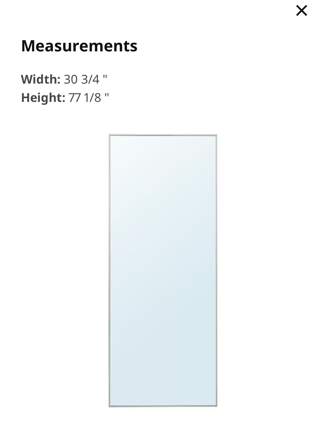 Ikea large mirror