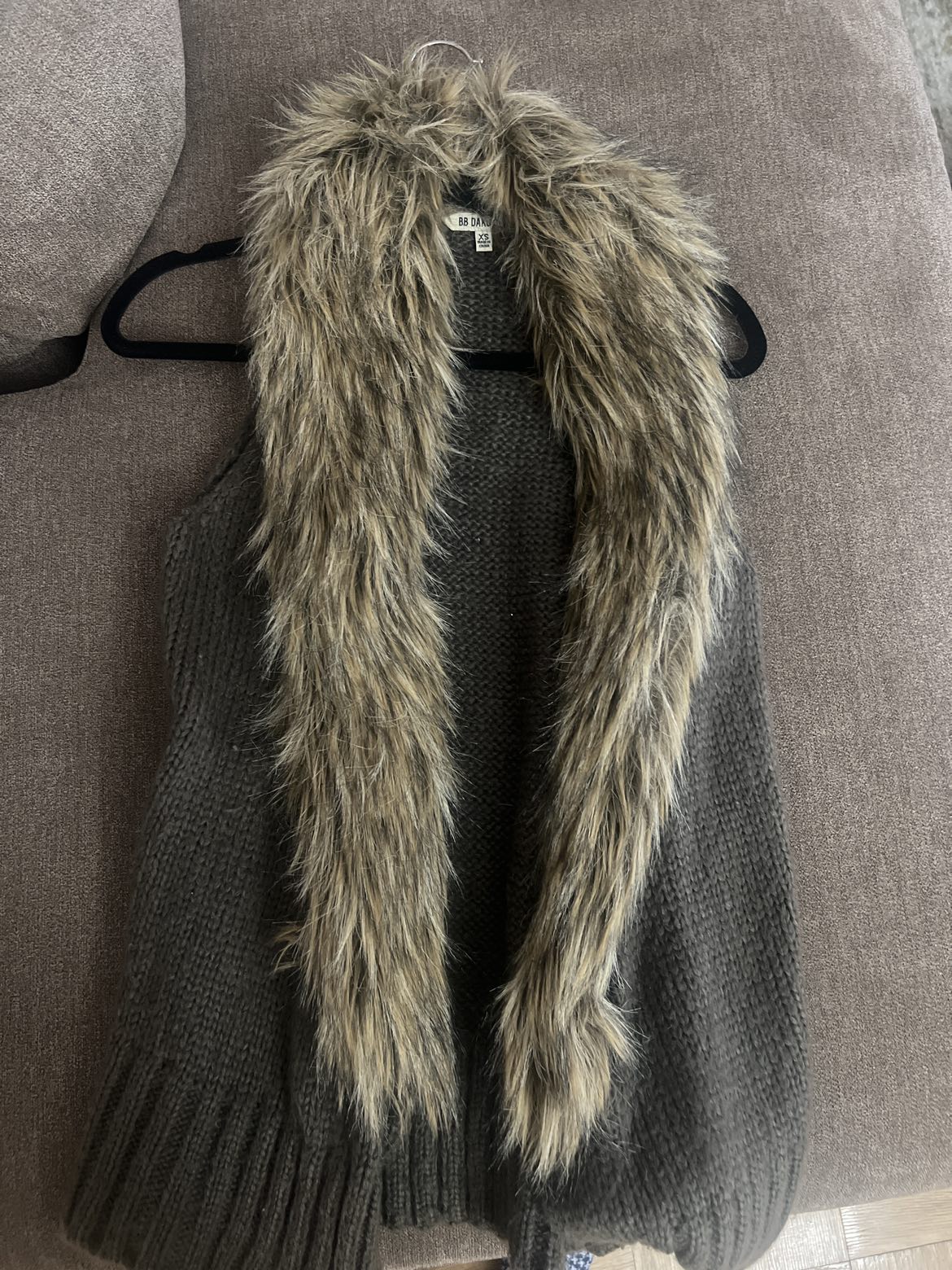 Fur collar sweater vest🥕