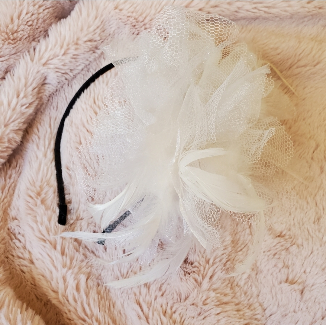 Brand New Bridal Feather Fascinator Headband Hair Accessory image indicator(2)