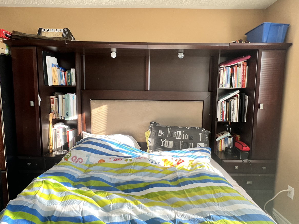 Queen Bed with shelves and drawers💤📚 image indicator(2)