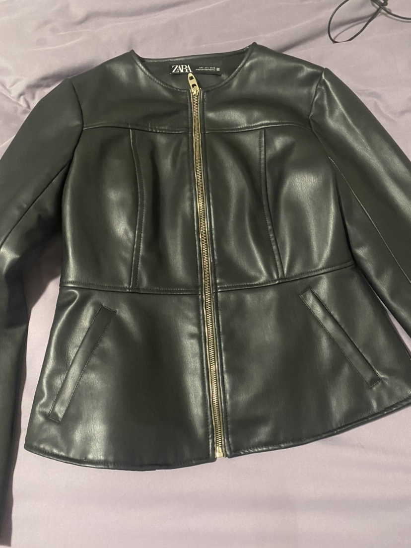 Zara faux leather jacket