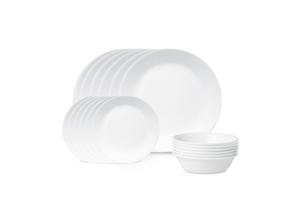 Corelle 18-piece Dinnerware Set (Winter Frost White) thumbnail