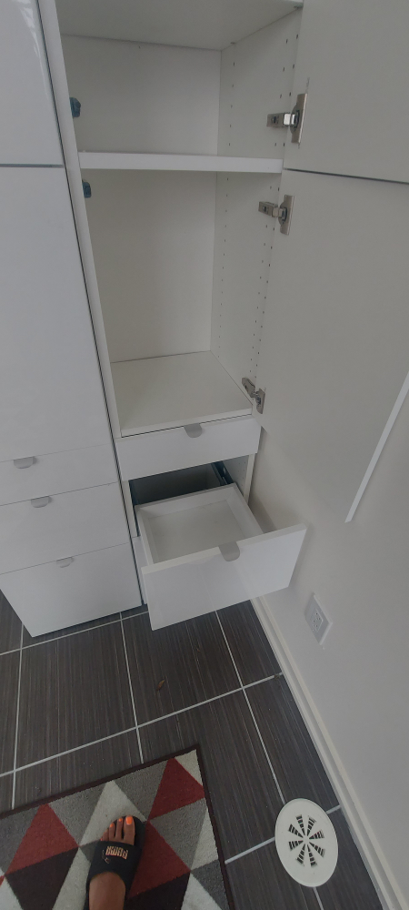 IKea Extra tall cabinets  with pish- open doors and drawers - photo 2