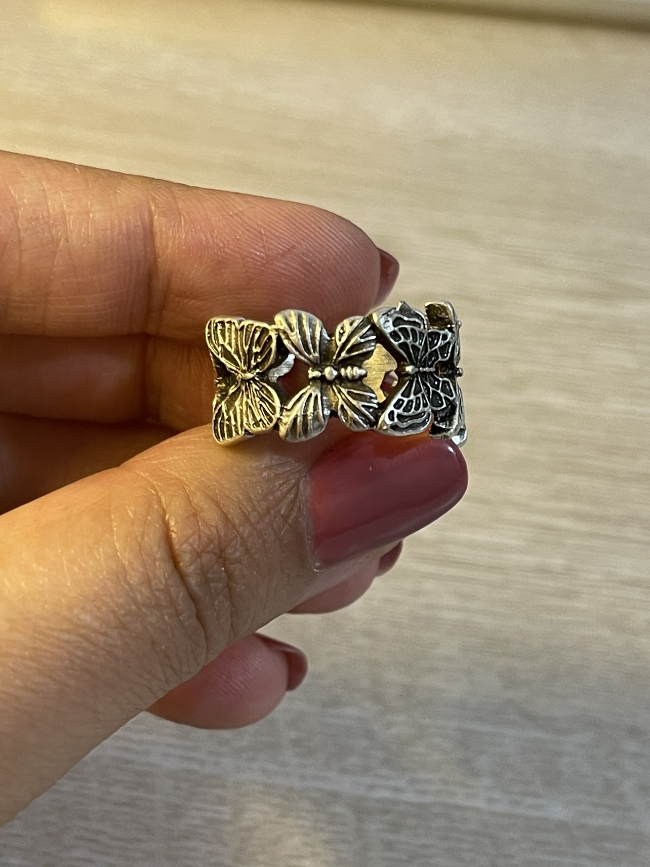 Handmade Vintage butterflies ring - photo 2