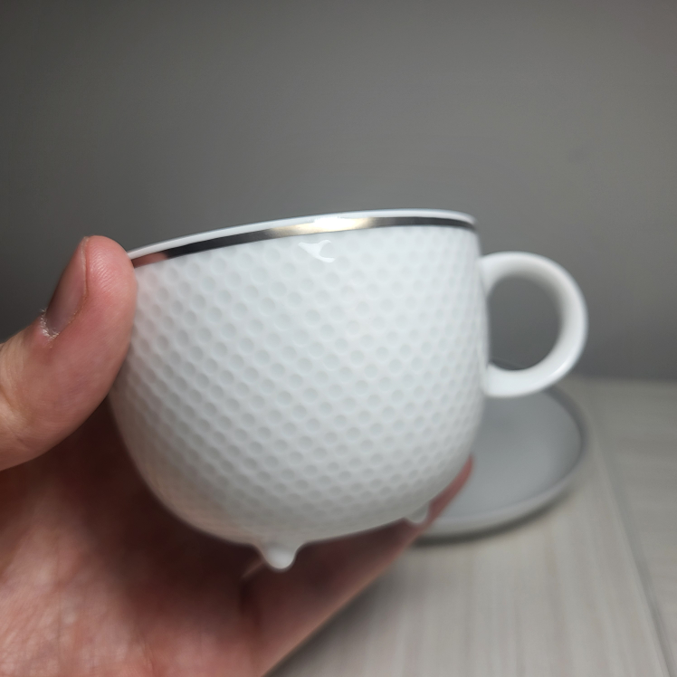 Rosenthal Continental White Platinum Silver Tea Cup Set - photo 2