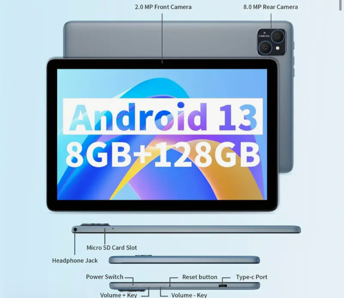 Android 13 tablet 8g+128g ram with 5G wifi - photo 4