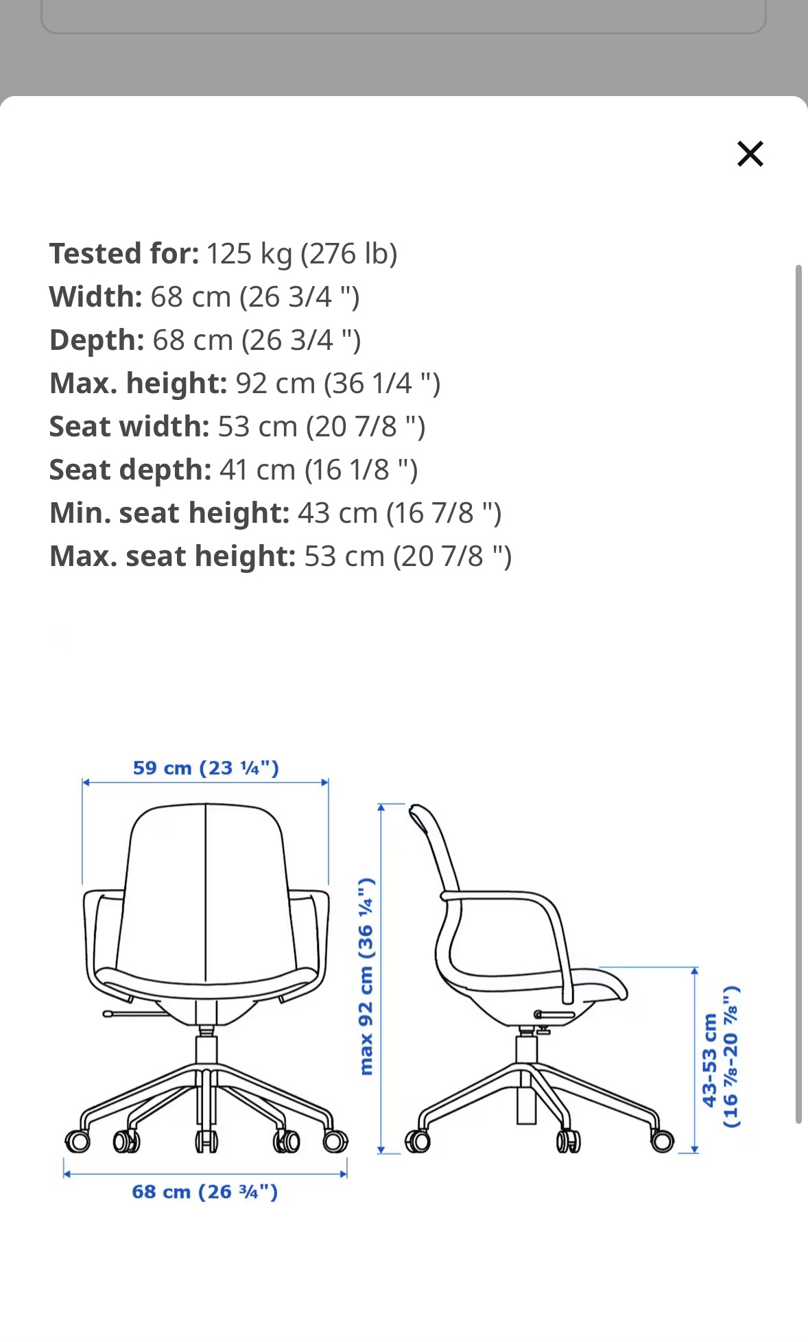 IKEA desk chair in perfect condition image indicator(4)