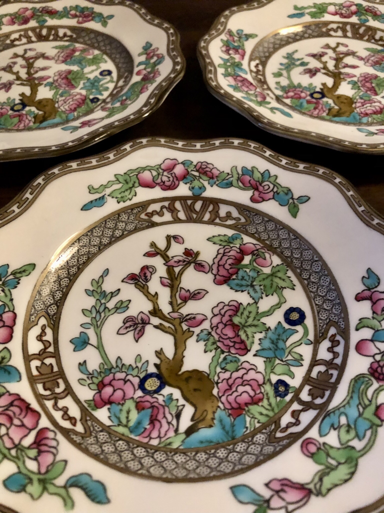 🥕Set of 6 Coalport Indian Tree Bread & Butter Scalloped Plates thumbnail