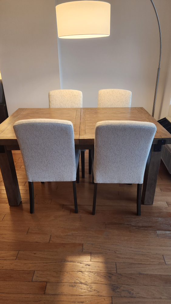 Solid Wood Dinning Set - Glam Farmhouse - photo 3