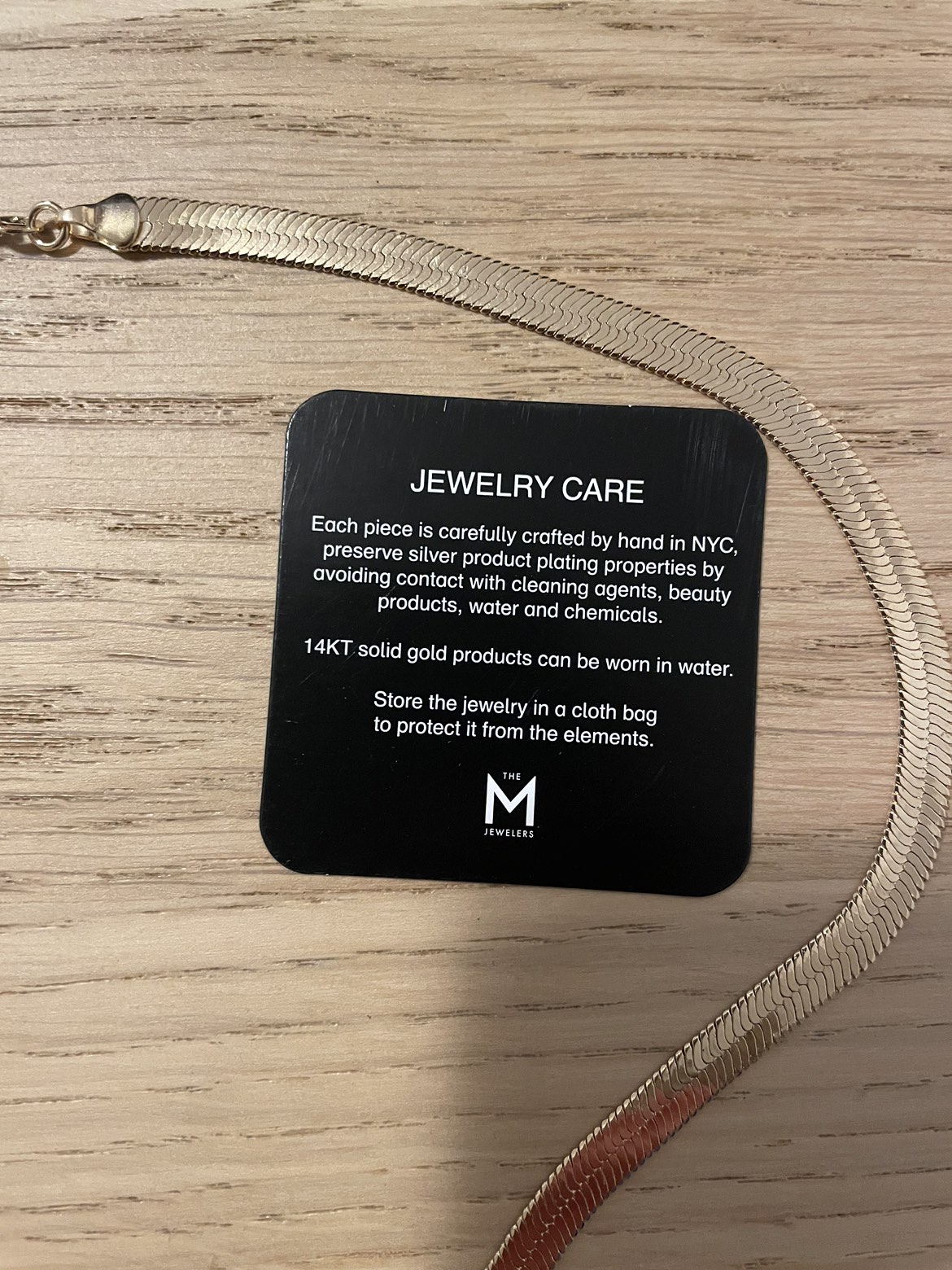 herringbone vermeil necklace (new with box) image indicator(5)