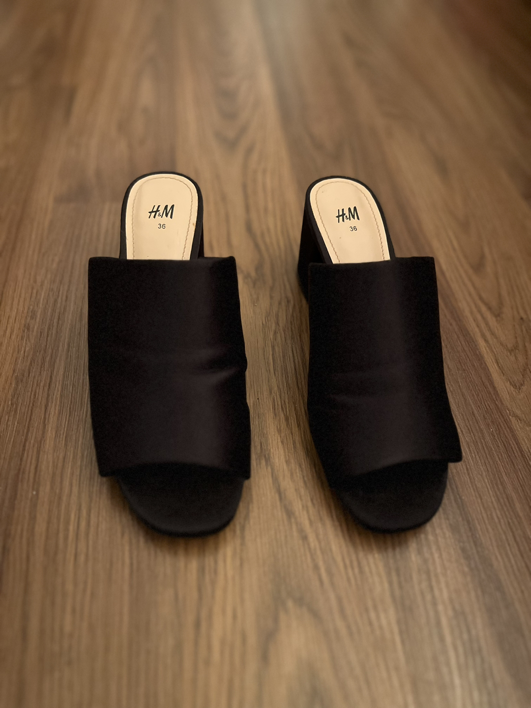 Black mule sandals