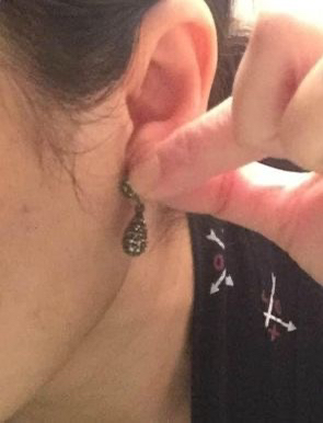 New Barney’s New York delicate drop black earrings with crystals image indicator(3)