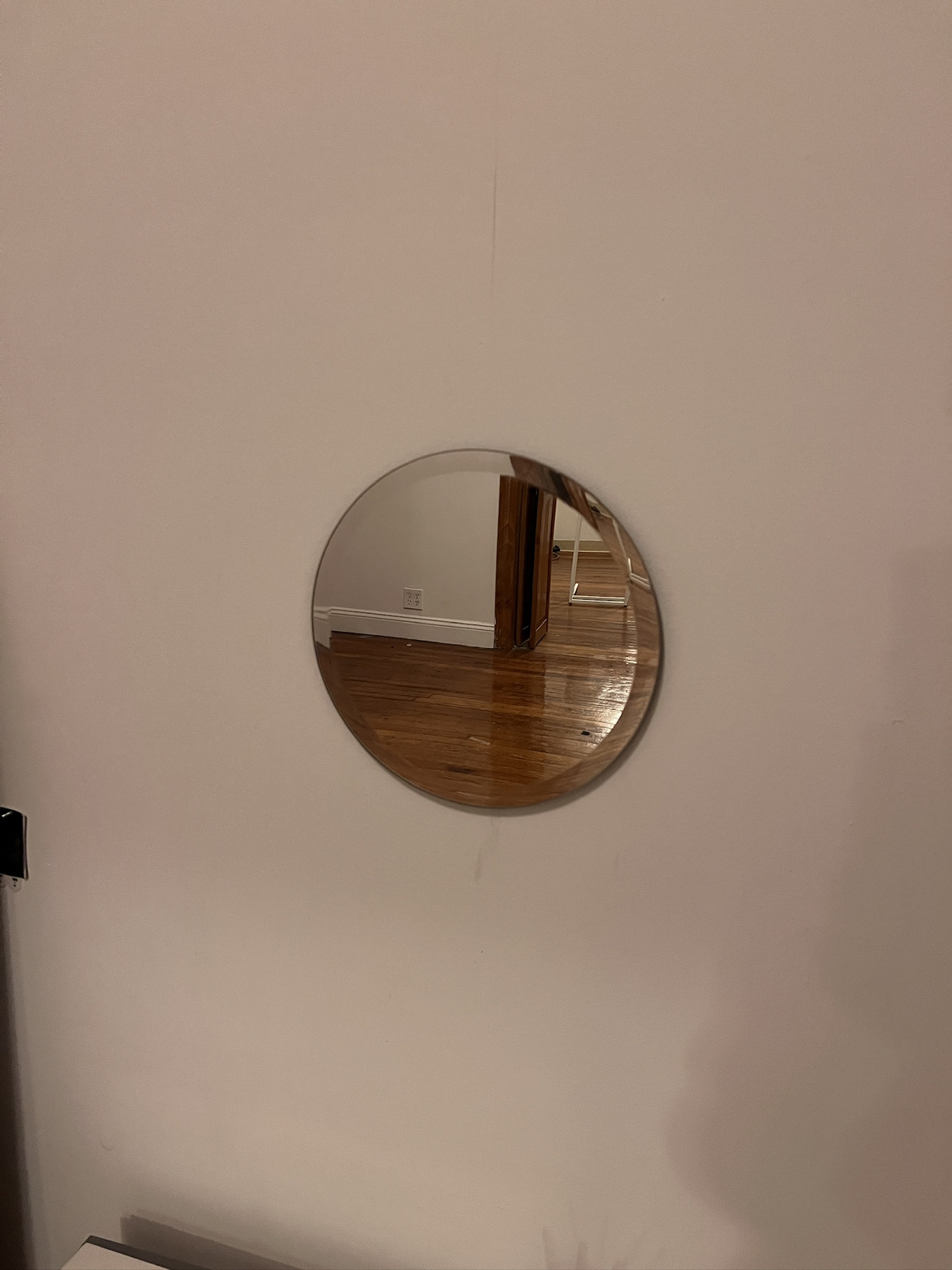 Howard Elliott Frameless Silver Small Hanging Wall Mirror - photo 2