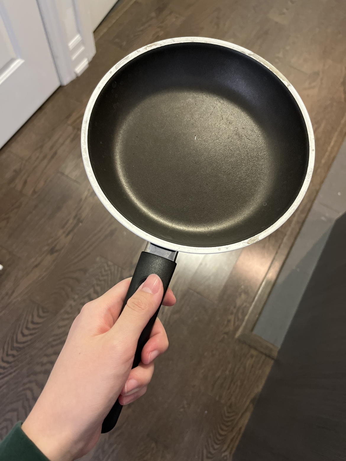 Two frying pans - one small one large thumbnail