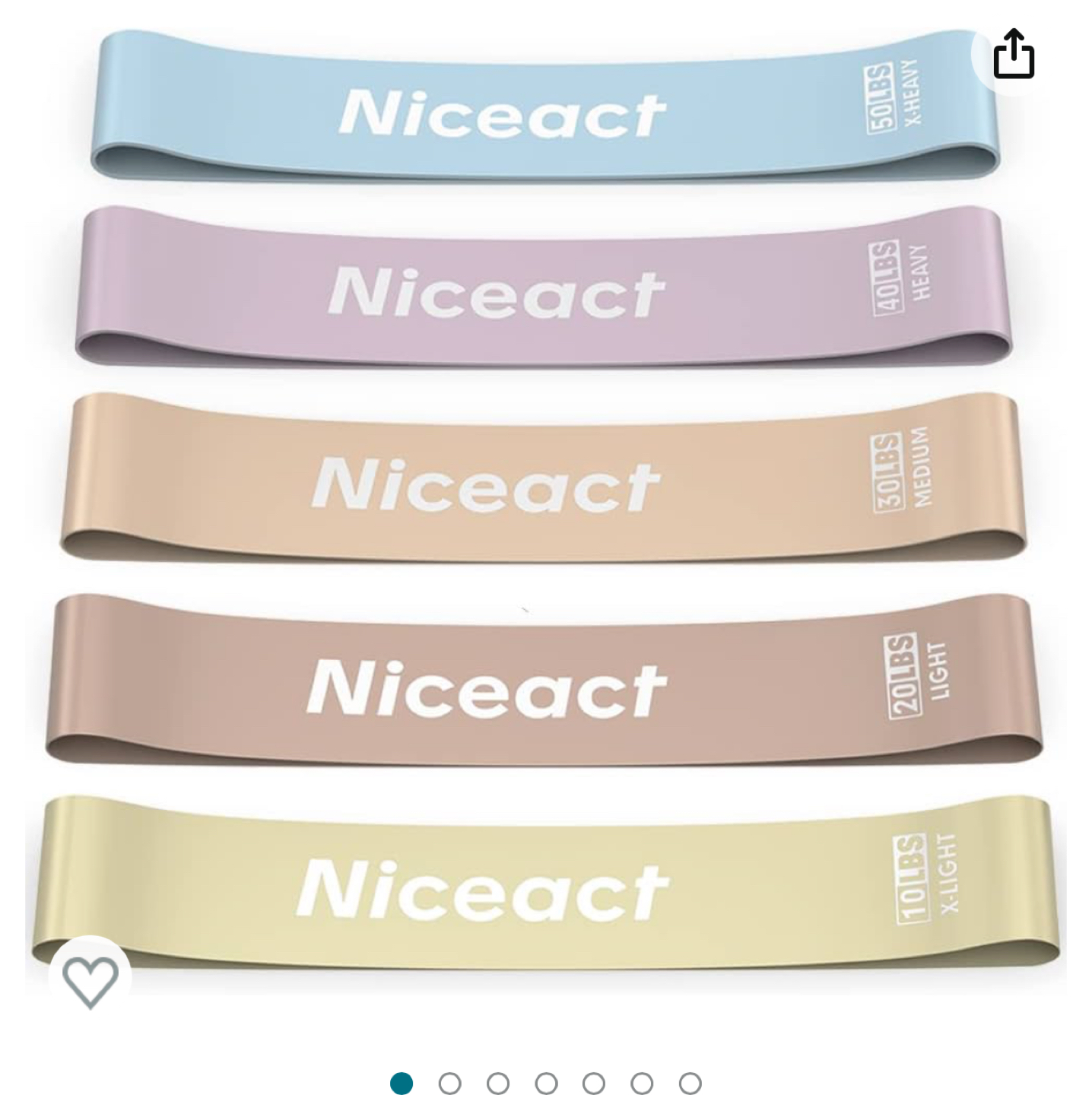 Niceact Resistance Bands - Exercise Workout Booty Loop Bands Set
