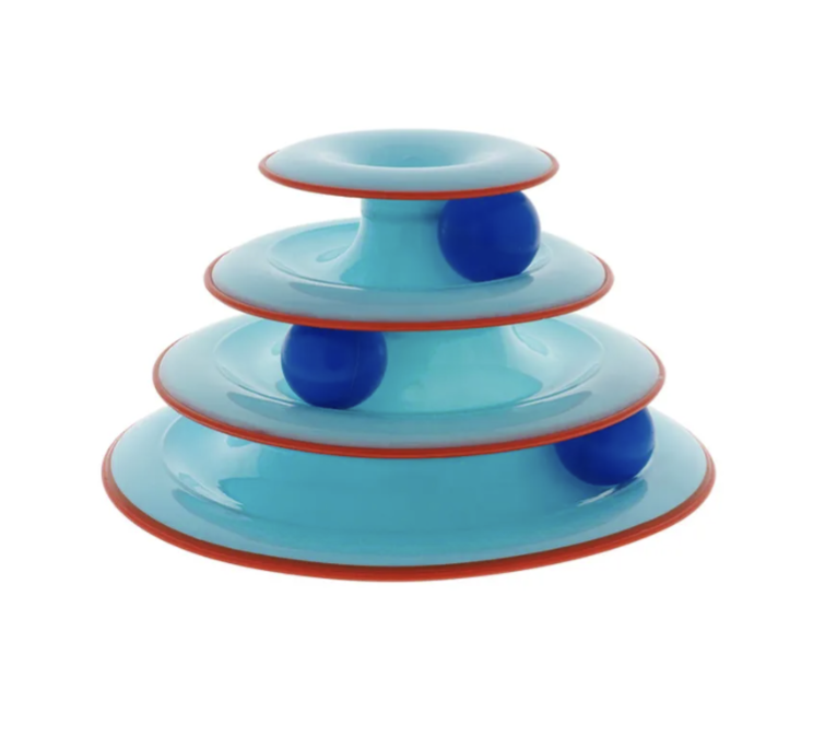 Plastic Spinning Cat Toy With Balls