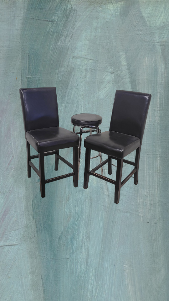 Faux Leather Bar  Chairs and Stool