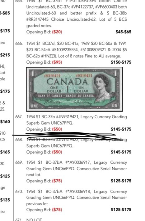 1954 Canadian $1 Bill - photo 2