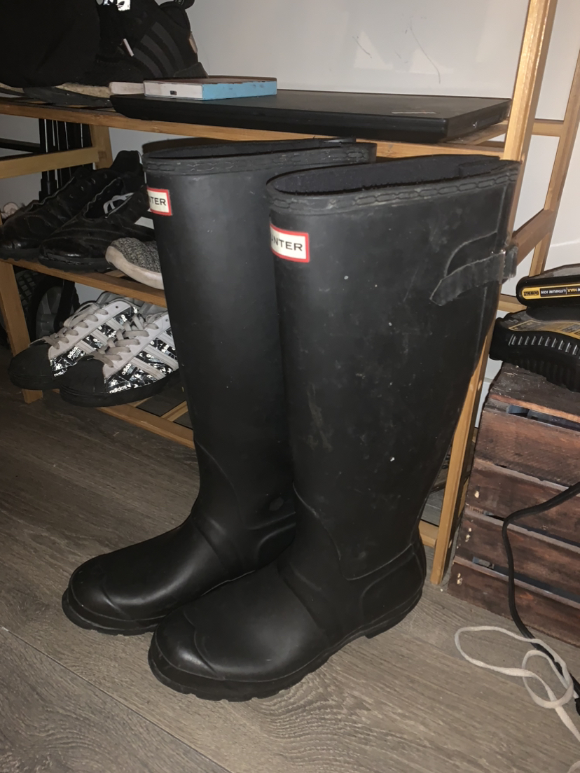 Hunter rubber boots, tall - ladies size 9