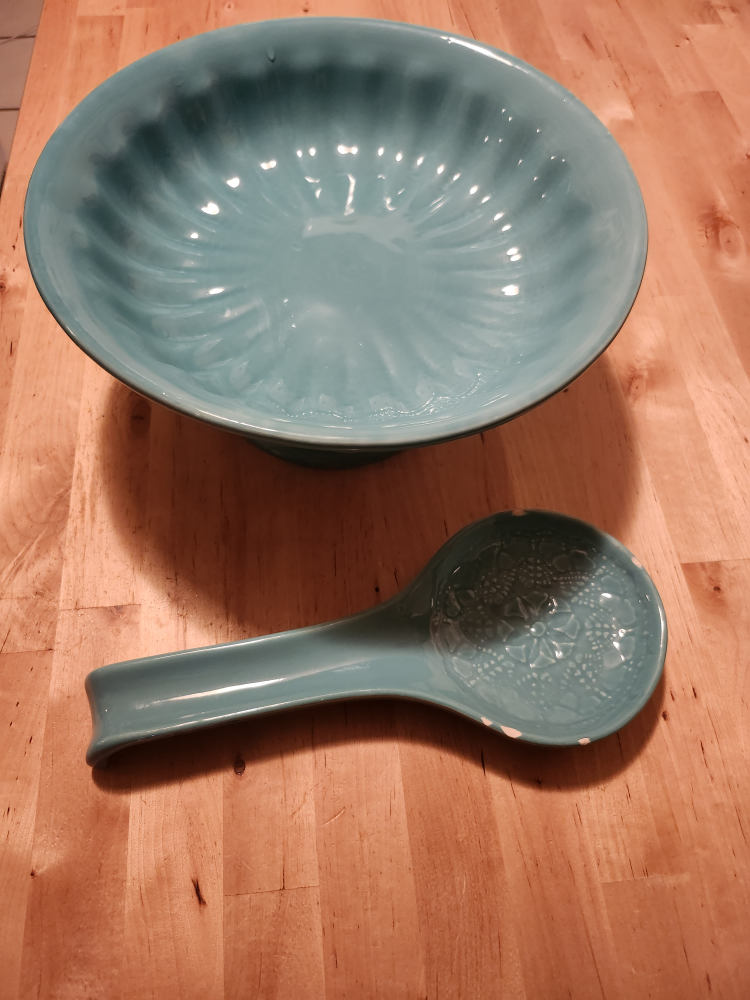 🥕 Maioliche Jessica Italy turquoise bowl 🥕 thumbnail