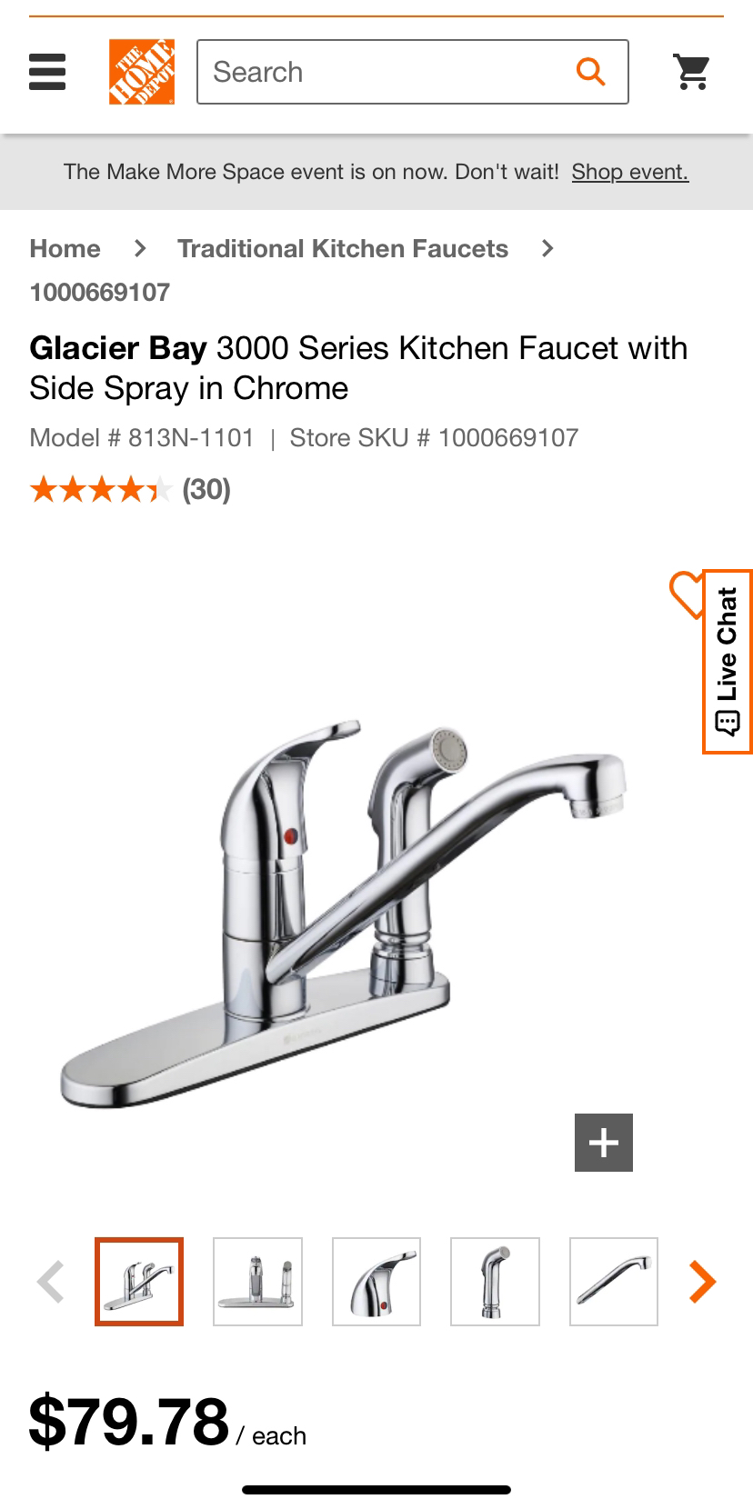 Kitchen Faucet with side spray