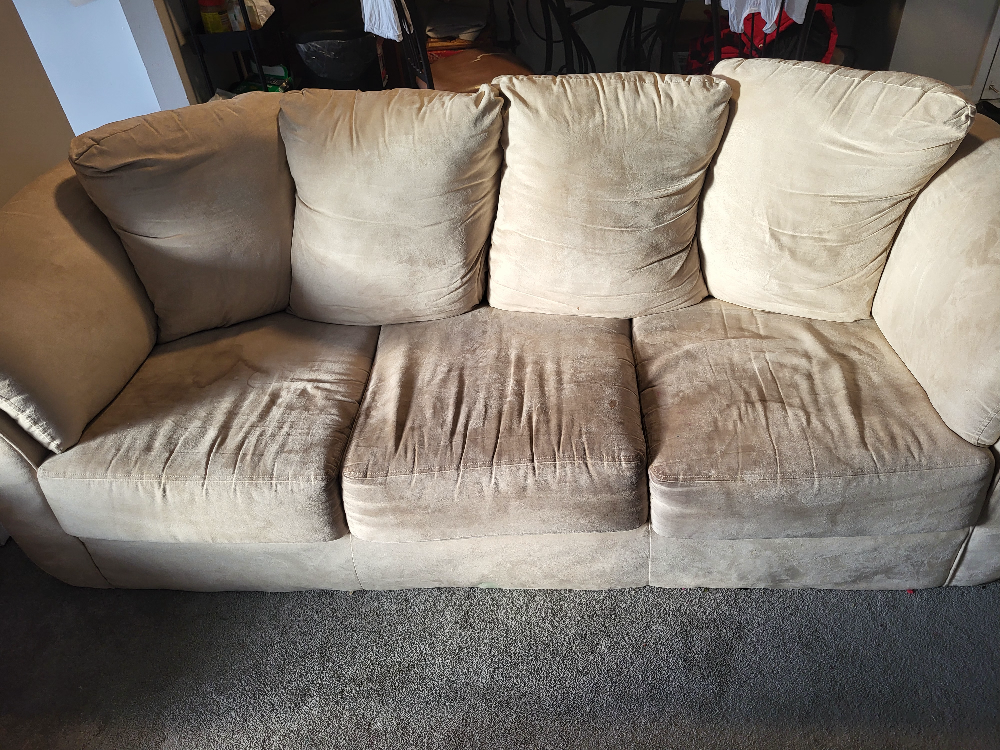 3 seater Couch - beige thumbnail