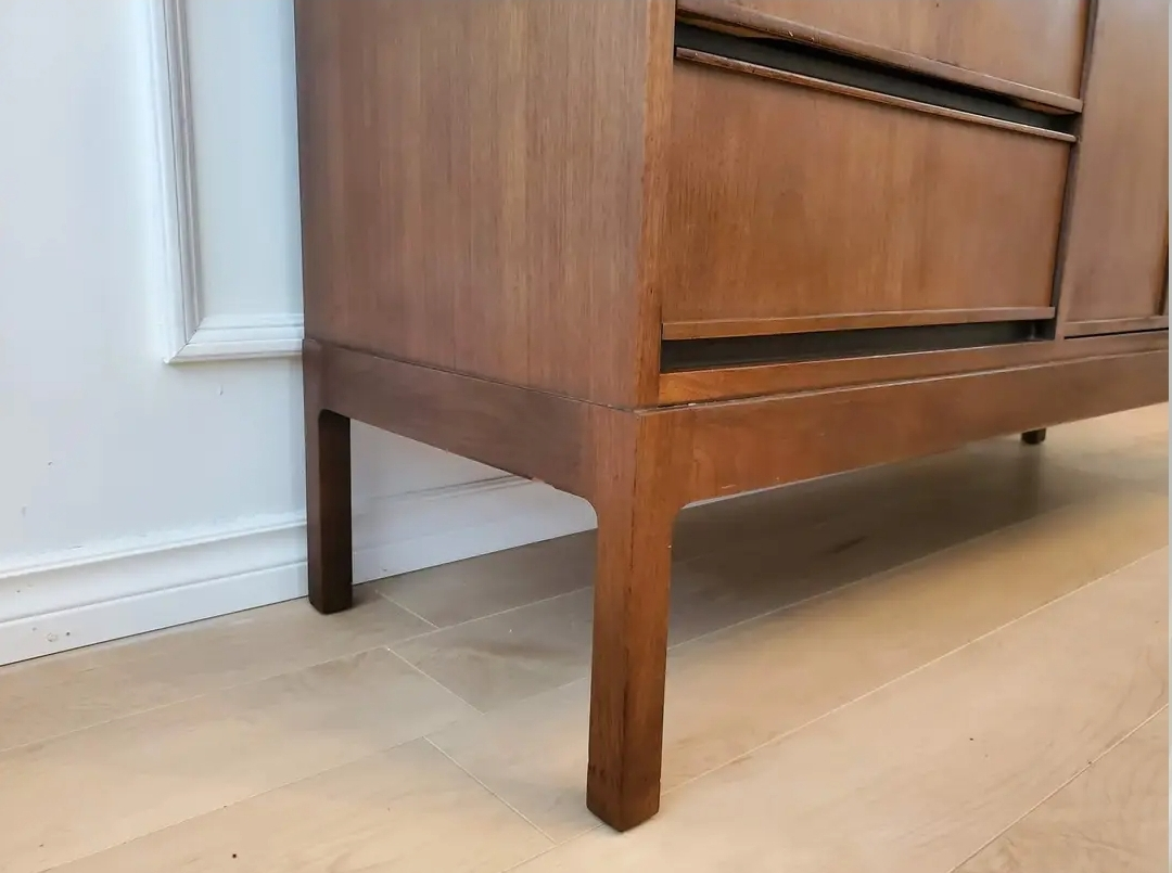Refinished MCM Honderich Walnut Sideboard with Drawers - photo 5