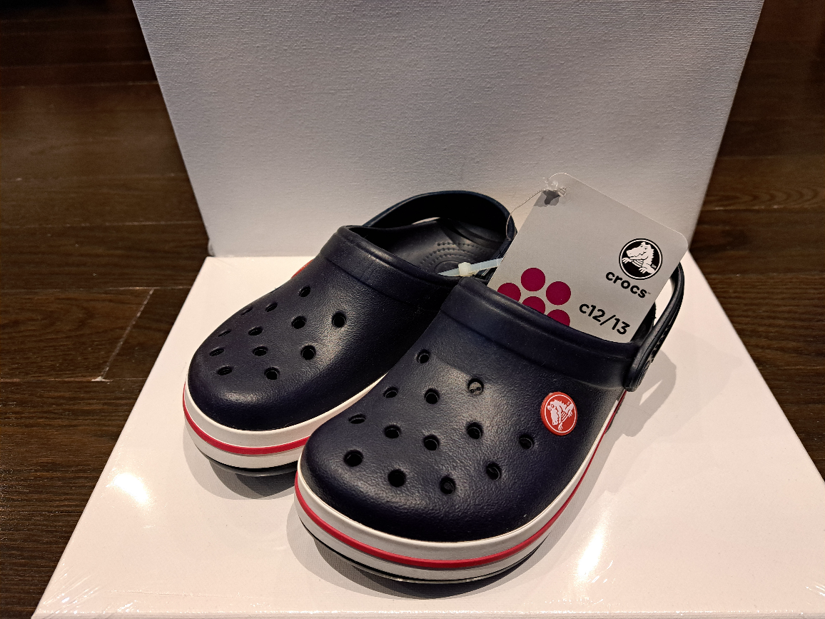 🦶brand new🩴 Crocs size 12/13 navy thumbnail