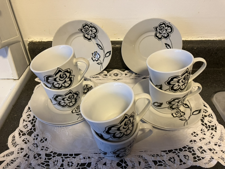 6 Tea cups and 6 plates image indicator(2)