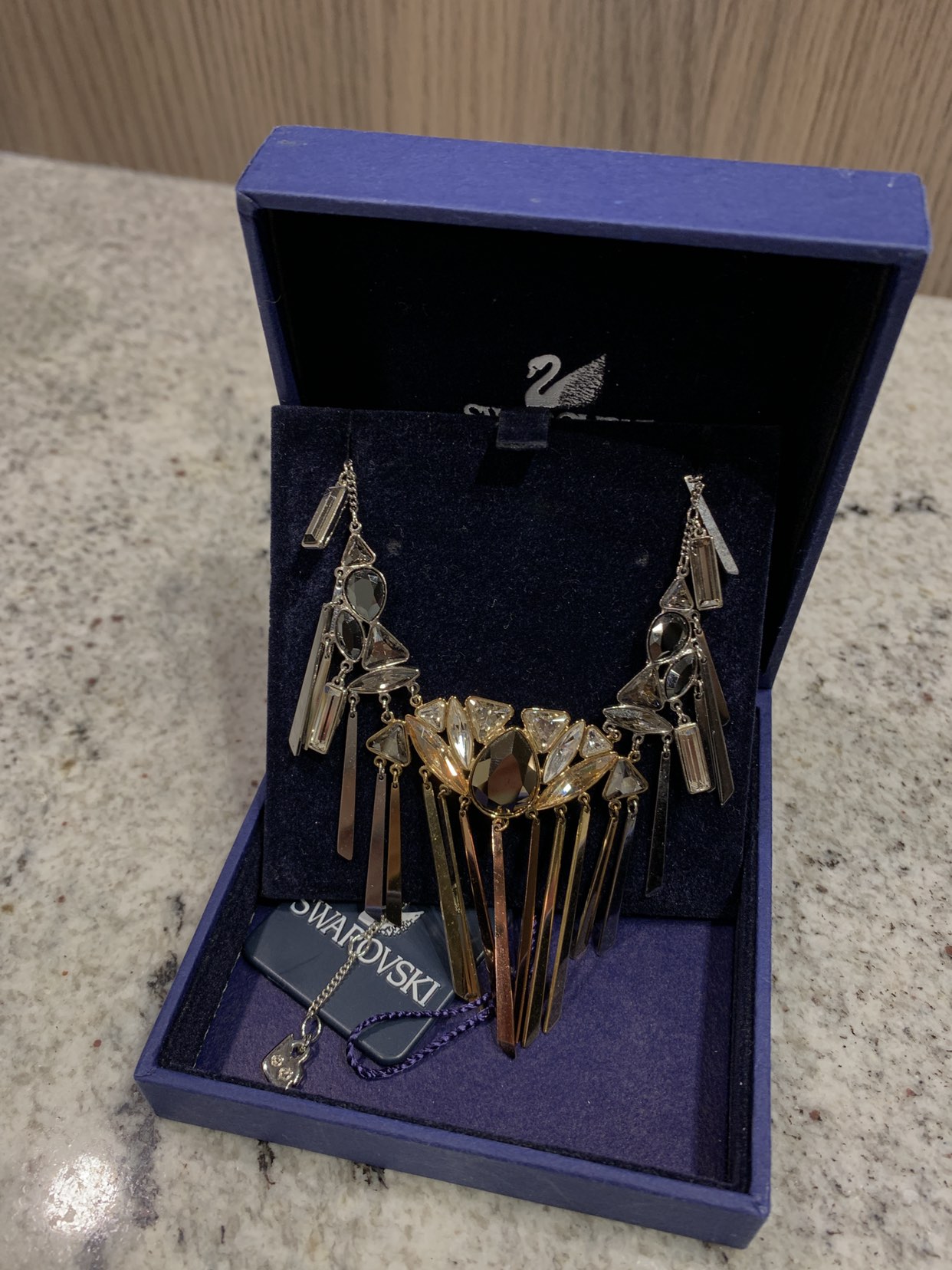 Swarovski Airy Strandage Dangling Fringes necklace