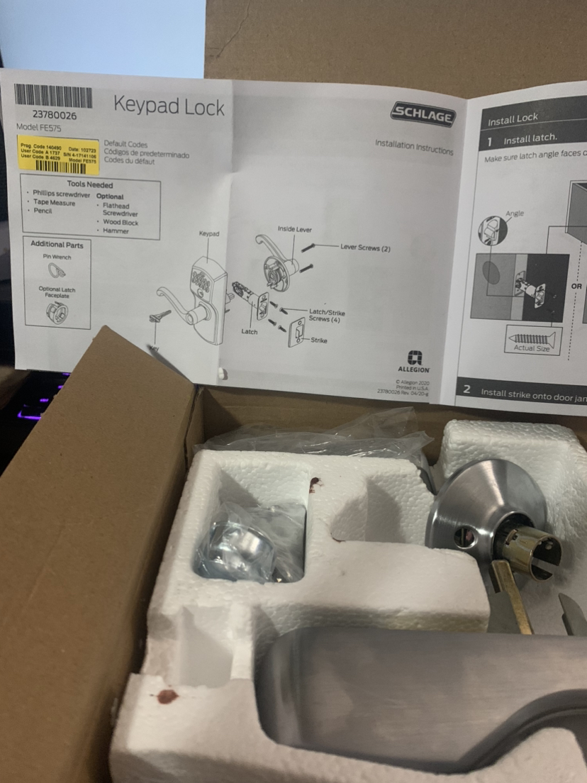 Shlage Keypad Lock! New in box! image indicator(3)