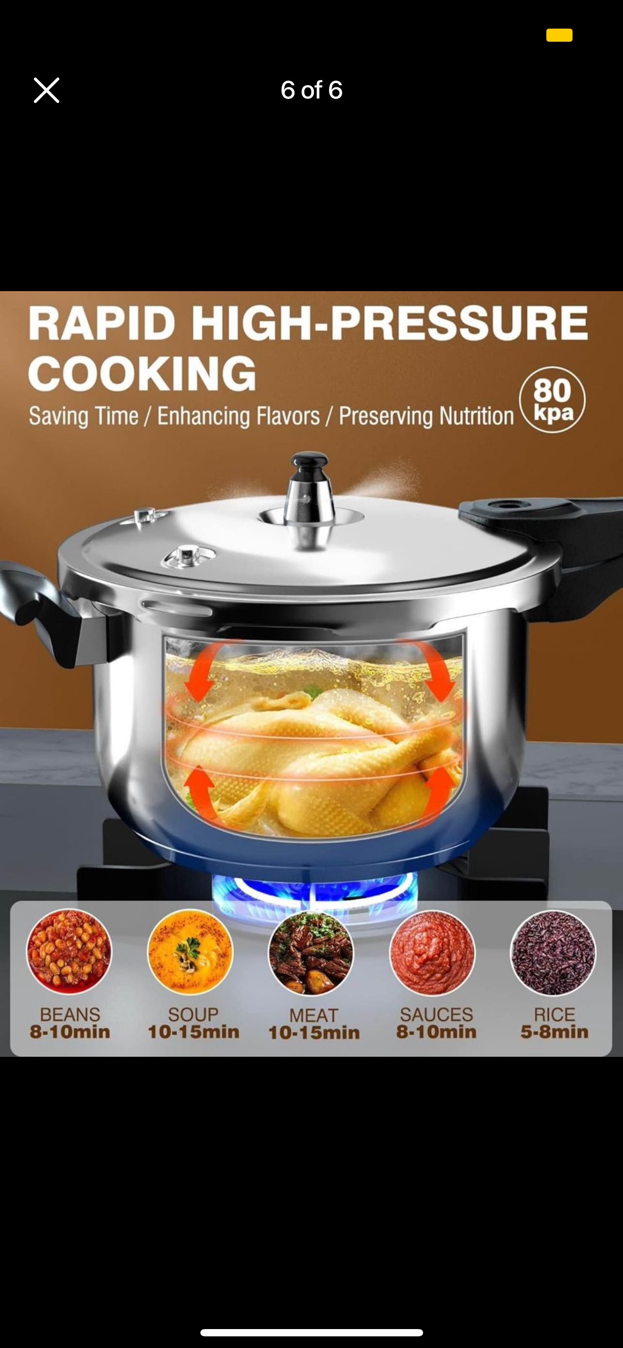 Pressure Cooker, 8 Quart Stainless Steel.