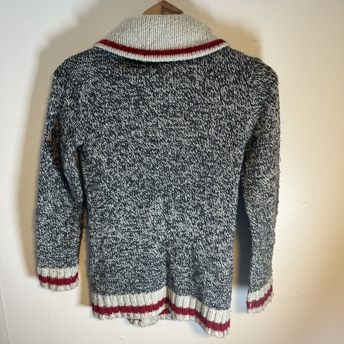 Roots Kids Cabin Cardigan Knit Salt & Pepper Sweater image indicator(3)